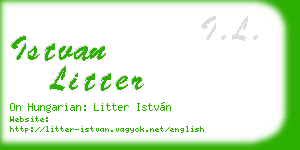 istvan litter business card