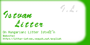 istvan litter business card